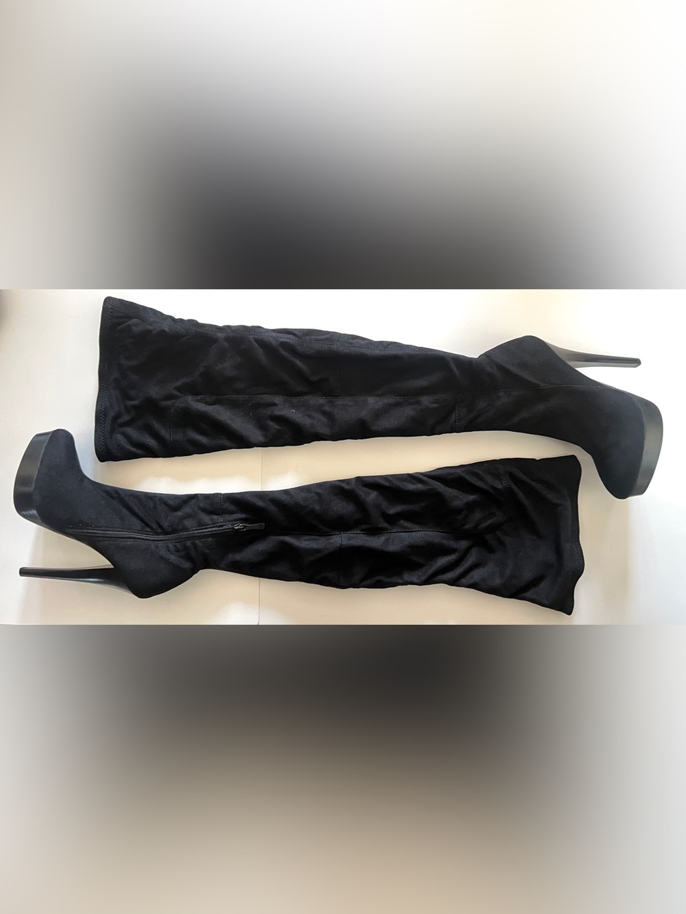 Bebe Black Over the Knee Boot size 7 M